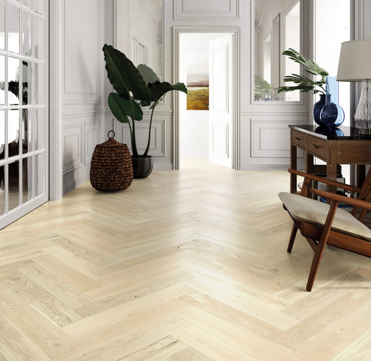 Parchet Barlinek Triplu Stratificat  Bianco Herringbone 130