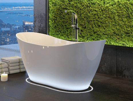 Cada Besco Freestanding Viya 160X70, White