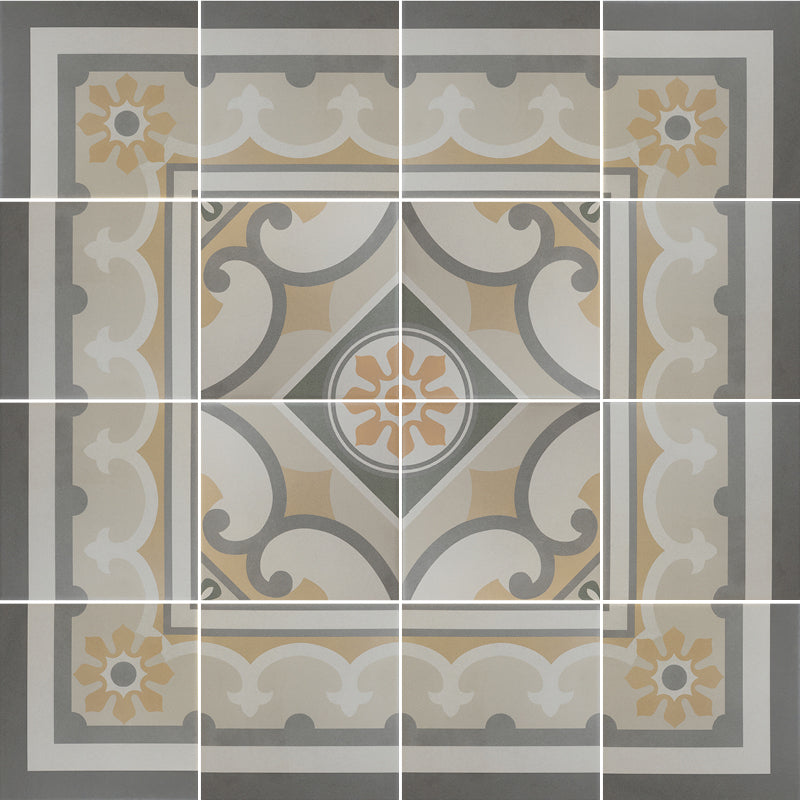 Gresie Equipe, Caprice Decor Burgundy Border, Mat, 20x20cm