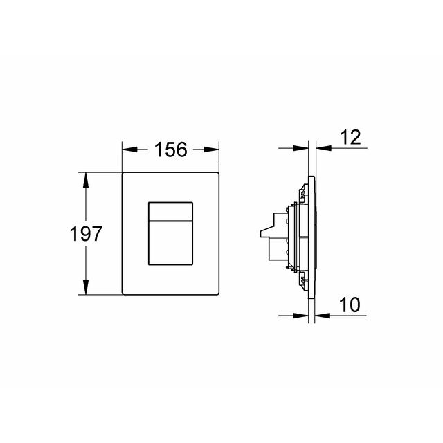 Clapeta Actionare Rezervor Incastrat Grohe Skate Cosmopolitan Crom