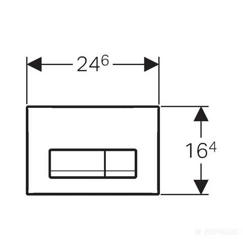 Clapetă De Acţionare Rezervor Incastrat Geberit Delta50 Crom Mat