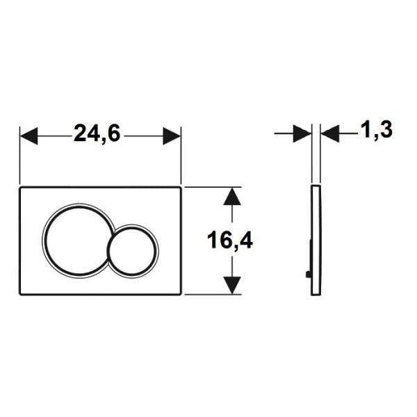 Clapeta Actionare Rezervor Incastrat  Geberit Sigma 01 Crom Mat Lacuit Easy To Clean