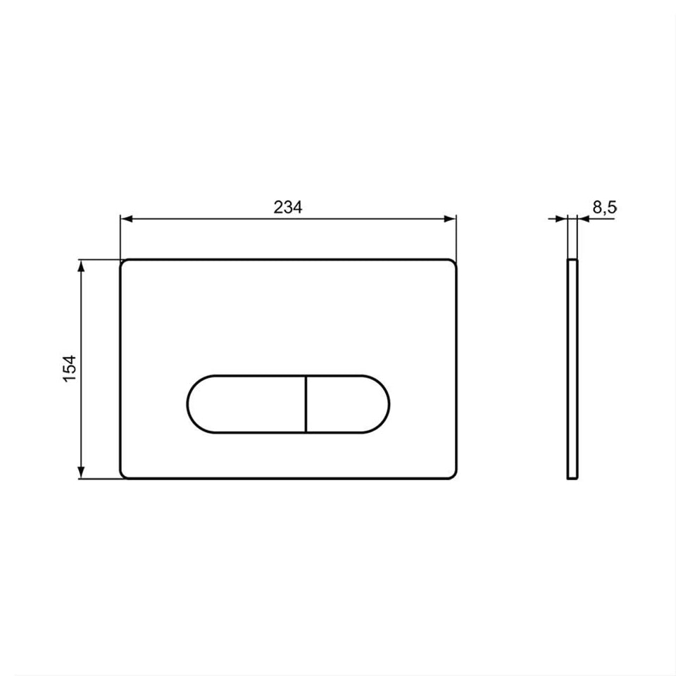 Clapeta Actionare Mecanica Ideal Standard Oleas M1 Dual Negru Mat
