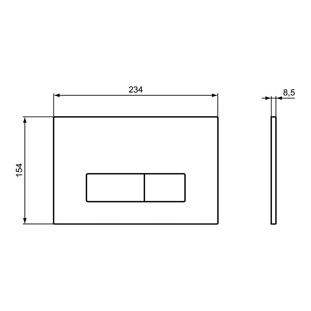 Clapeta Actionare Mecanica  Ideal Standard Oleas M2 Dual Negru Mat