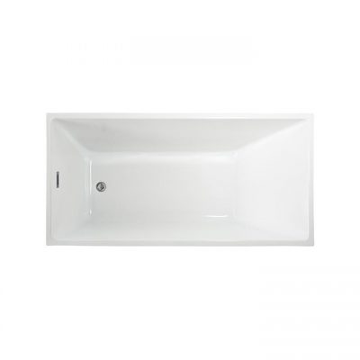 Cada freestanding WELLIS FLAVIA, 170x80x60 cm- 330 l,  acril, scurgere inferioara +preaplin+sifon