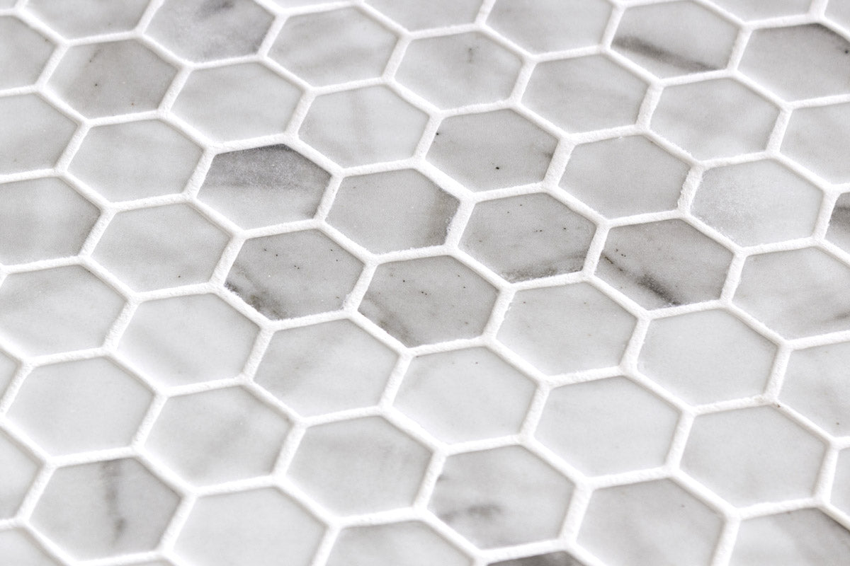 Mozaic Onix, Hex Ecostones Calcatta Matte, Mat, Sticla, Aspect Marmura, 29x29cm