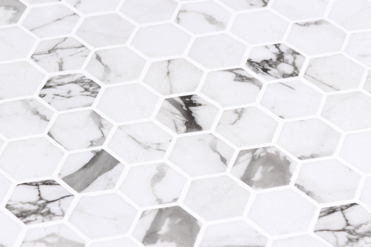 Mozaic Onix, Hex Ecostones Fosco Matte, Mat, Sticla, Aspect Marmura, 29x29cm