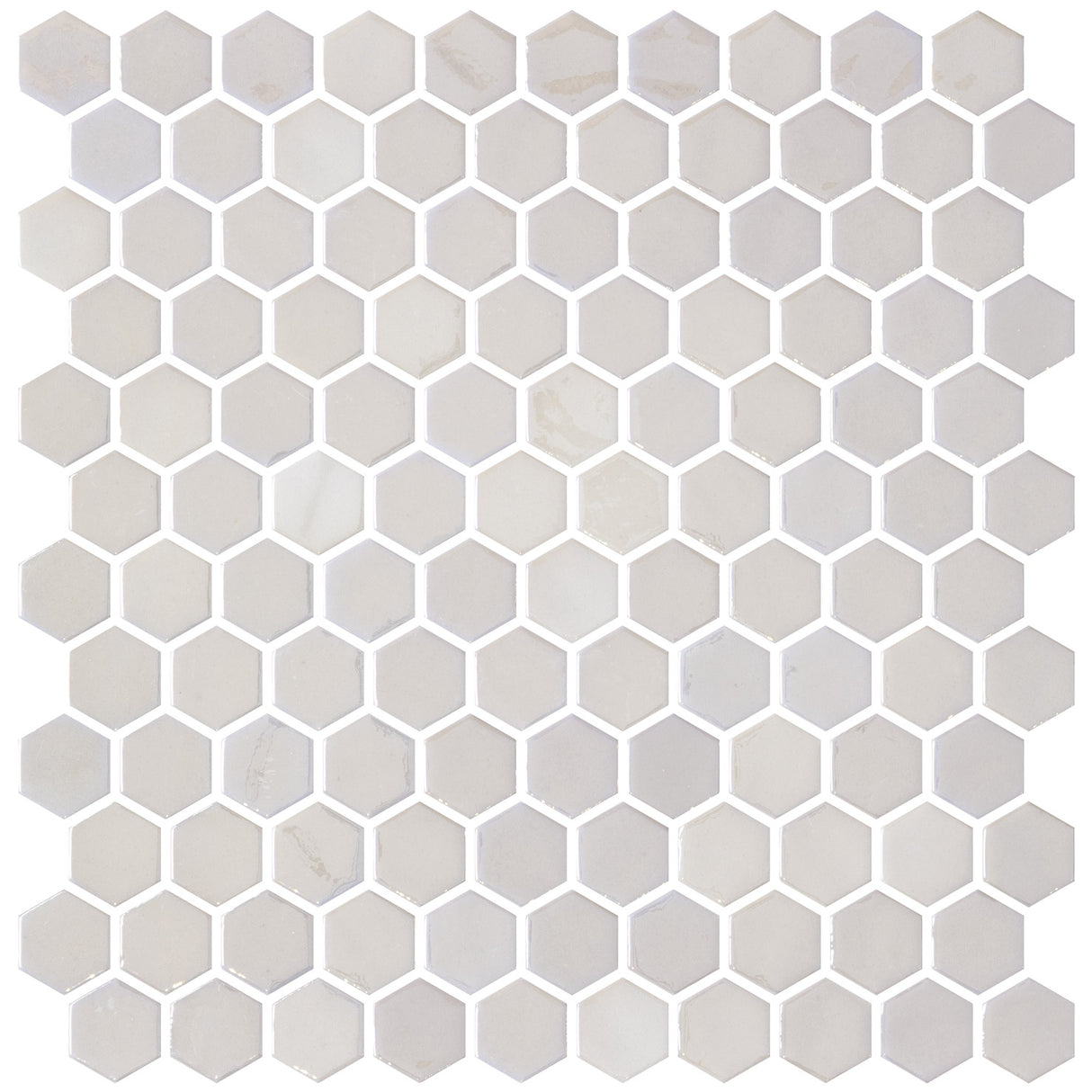 Mozaic Onix, Hex Opalo White, Mat, Sticla, Aspect Uni, 29x29cm