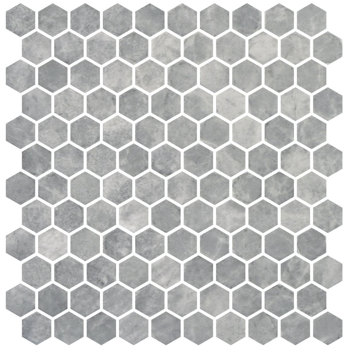 Mozaic Onix, Hex Ecostones Silver Matte, Mat, Sticla, Aspect Marmura, 29x29cm