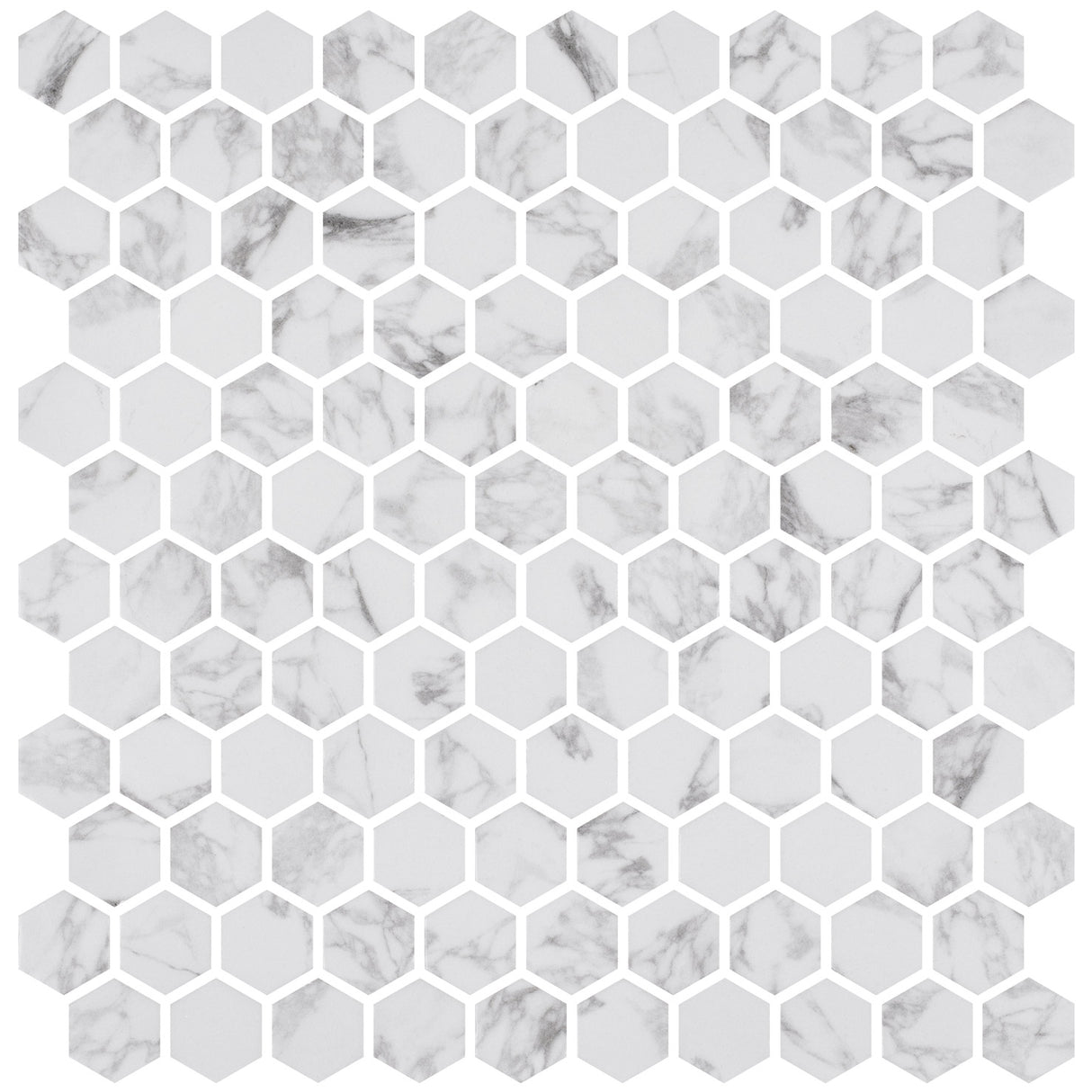 Mozaic Onix, Hex Ecostones Staturio Matte, Mat, Sticla, Aspect Marmura, 29x29cm