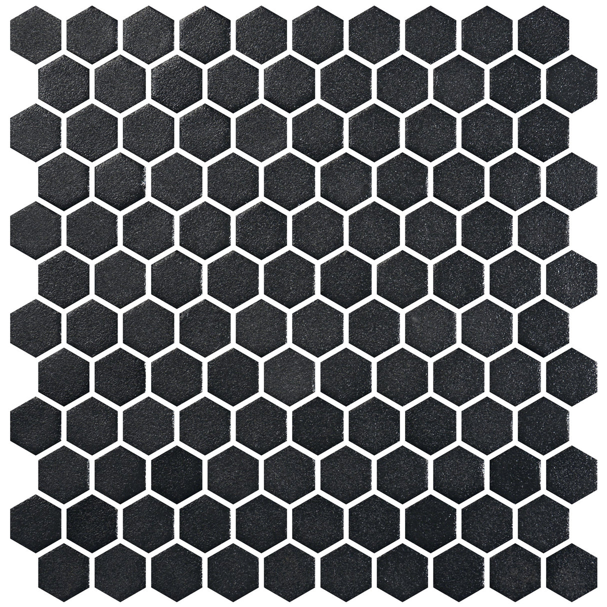 Mozaic Onix, Hex Stoneglass Black, Mat, Sticla, Aspect Uni, 29x29cm