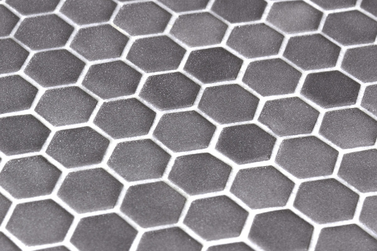 Mozaic Onix, Hex Stoneglass Grey, Mat, Sticla, Aspect Uni, 29x29cm