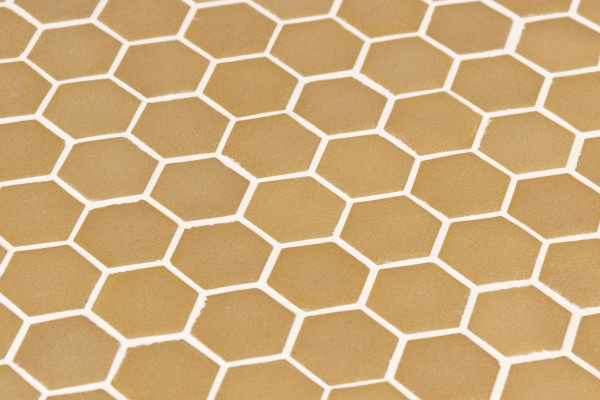 Mozaic Onix, Hex Stoneglass Ochre, Mat, Sticla, Aspect Uni, 29x29cm