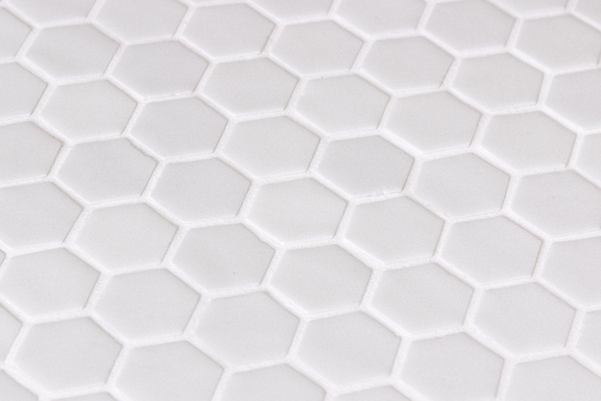 Mozaic Onix, Hex Stoneglass White, Mat, Sticla, Aspect Uni, 29x29cm