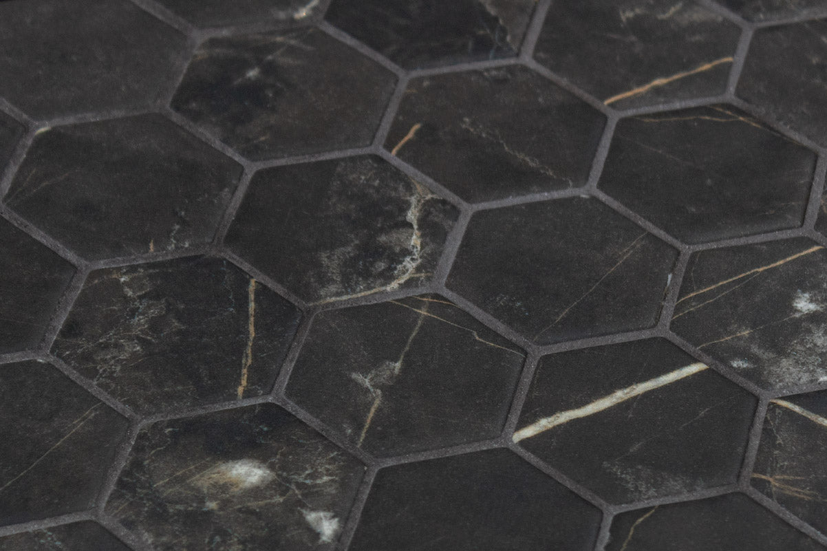 Mozaic Onix, Hex XL Coimbra Matte, Mat, Sticla, Aspect Marmura, 29x29cm