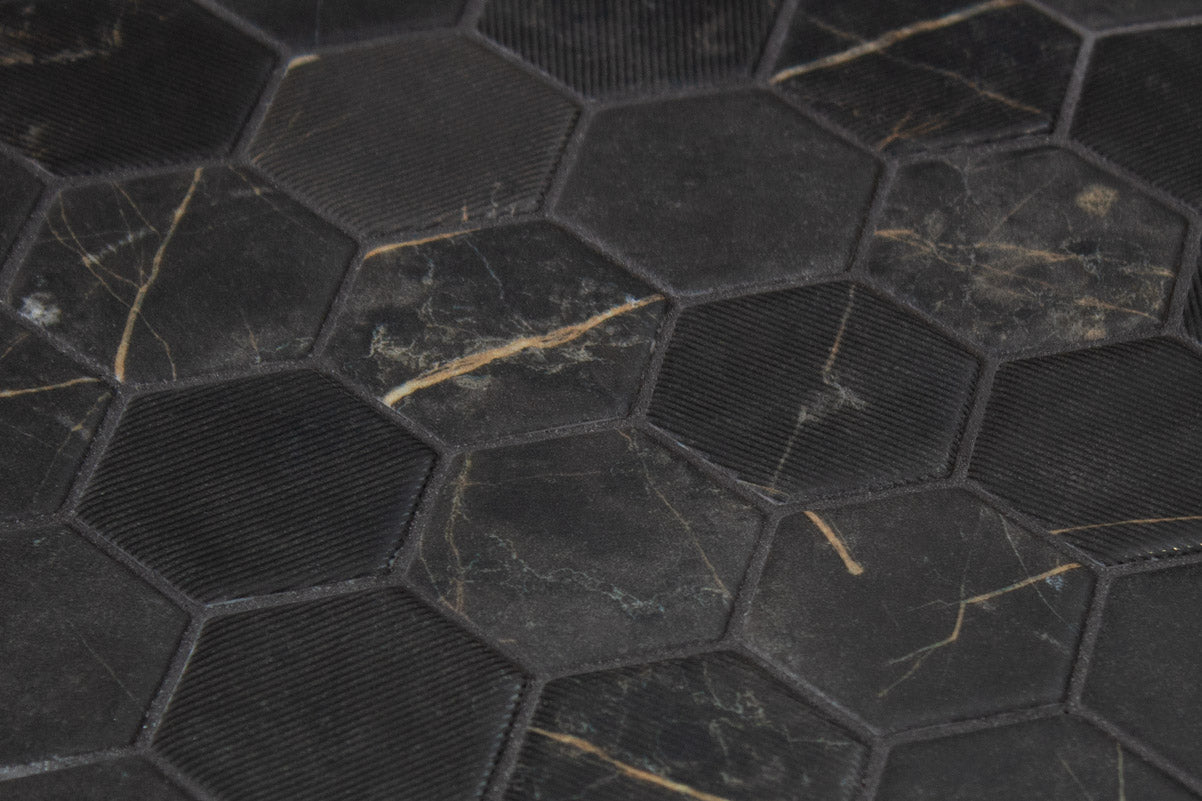 Mozaic Onix, Hex XL Coimbra Textured, Mat, Sticla, Aspect Marmura, 29x29cm