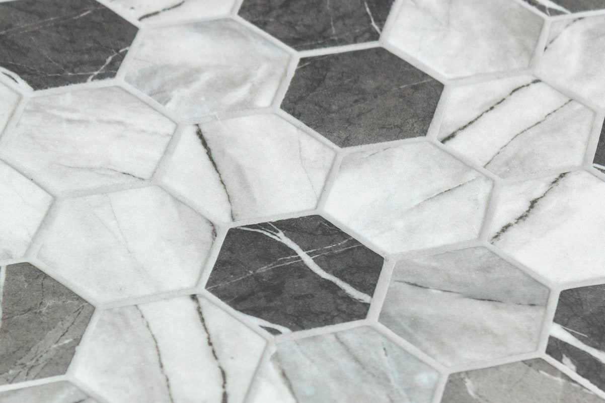 Mozaic Onix, Hex XL Glasgow Matte, Mat, Sticla, Aspect Marmura, 29x29cm