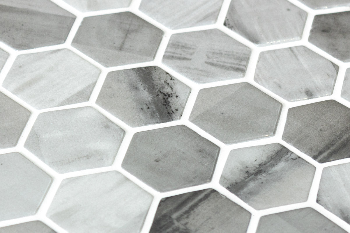 Mozaic Onix, Hex XL Canvas Ryn, Mat, Sticla, Aspect Marmura, 29x29cm