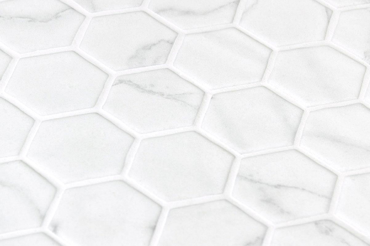 Mozaic Onix, Hex XL Venato White Matte, Mat, Sticla, Aspect Marmura, 29x29cm