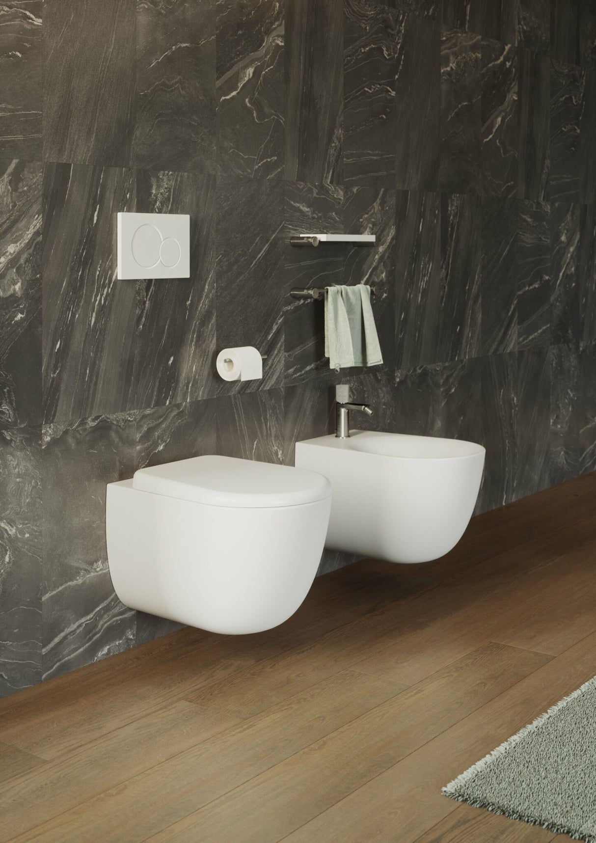 Vas Wc Gsg Hit Suspendat Rimless, 36,5X51 Cm, Cu Sistem De Prindere Inclus, Alb Lucios