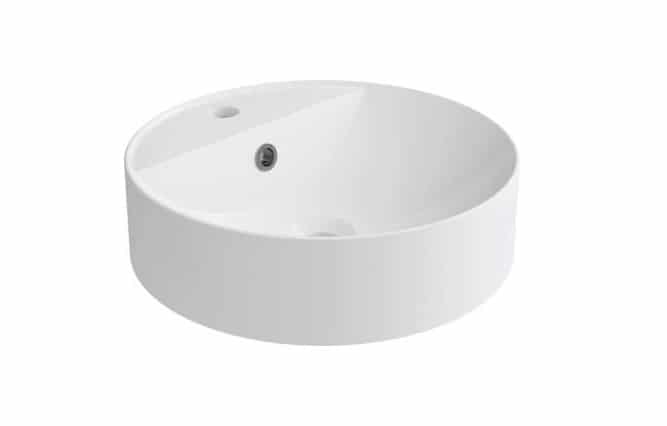 Lavoar Cast Marble Cara Round 40, H.12,2 Cm, Cu Orificiu Baterie Su Preaplin