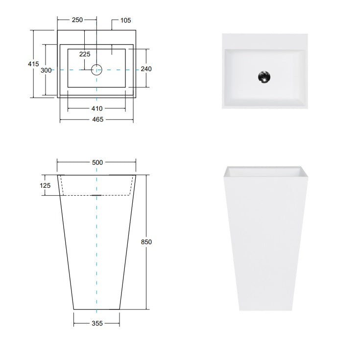 Lavoar Bescofreestanding Vera 40X50X85