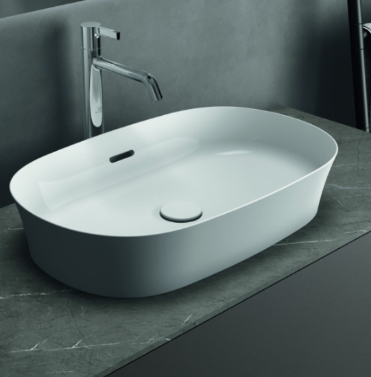 Lavoar Ideal Standard  Ipalyss Oval 60X38 Cm Fara Orificiu Baterie, Cu Preaplin