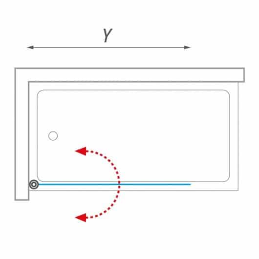 Paravan Cada Besco Mobil Screen Pro 810/1400 Mm, Profil Alb, Sticla Transparenta 4 Mm