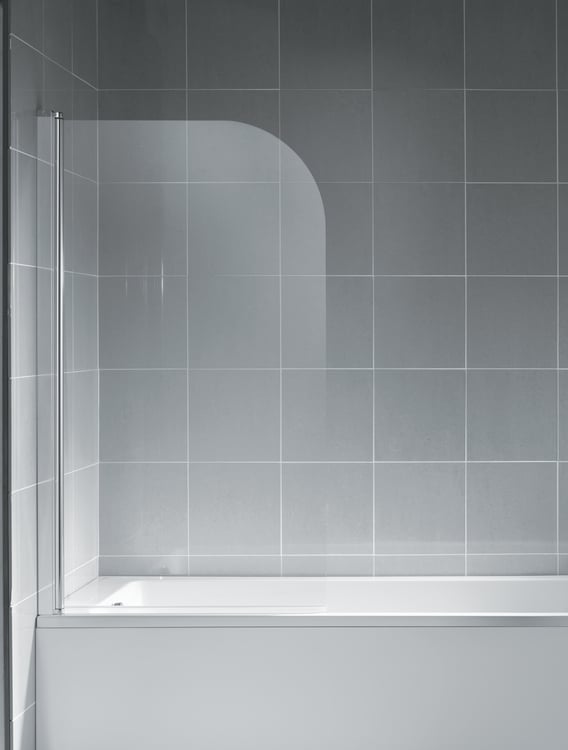 Paravan Cada Besco Mobil Connect 2 810/1400 Mm, Sticla Transparenta 5 Mm, Tratament Idealclean, Profil Argintiu