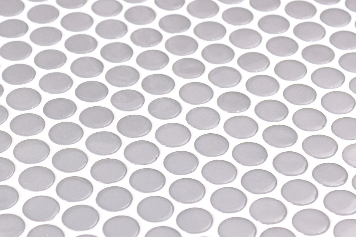 Mozaic Onix, Penny Smooth Grey Shiny, Mat, Sticla, Aspect Uni, 29x29cm