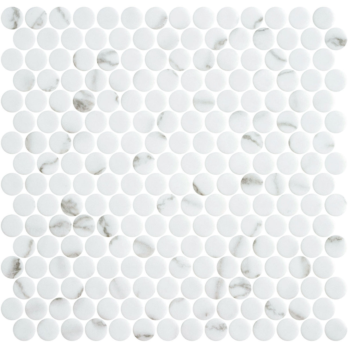 Mozaic Onix, Penny Ecostones Venato White Matte, Mat, Sticla, Aspect Multicolor, 29x29cm