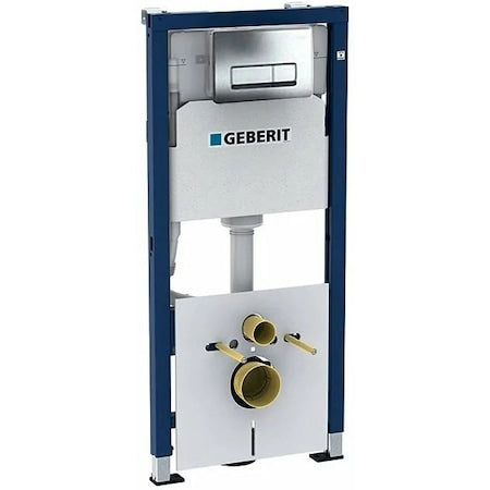 Pachet Geberit Duofix Delta Cu Clapeta Delta 50 Crom, Sistem De Fixare Si Set De Izolare Fonica Incluse