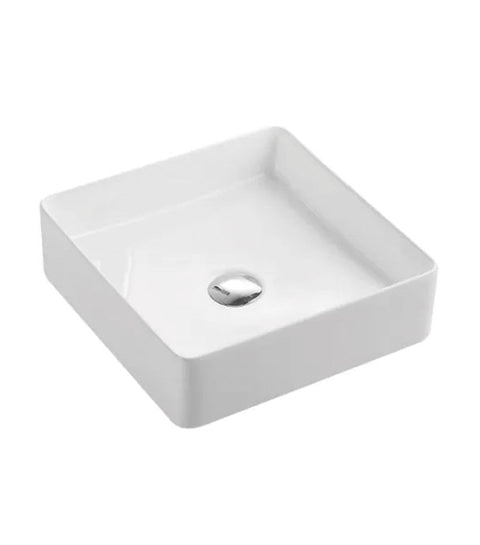 Lavoar pe blat, WELLIS TULIP, patrat, 35.8x35.8x10.8 cm, alb