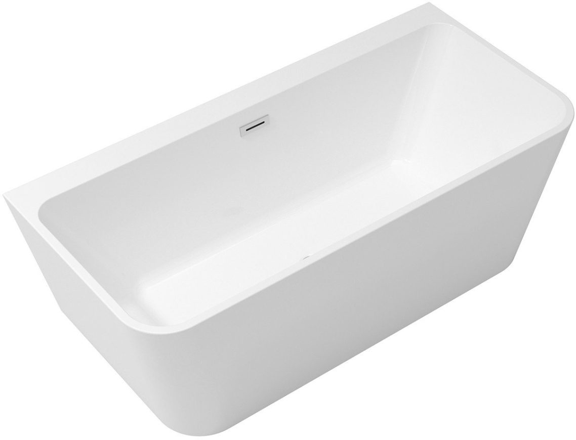 Cada Besco Acryl Freestanding Btw Varya 170X80 Alba Cu Ornamente Sifon Si Preaplin Crom