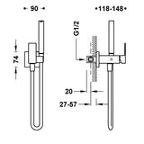 Set dus igiena intima TRES Cuadro, Crom lucios