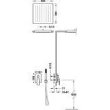 Set dus cu palarie patrata incastrata TRES Cuadro, Negru mat