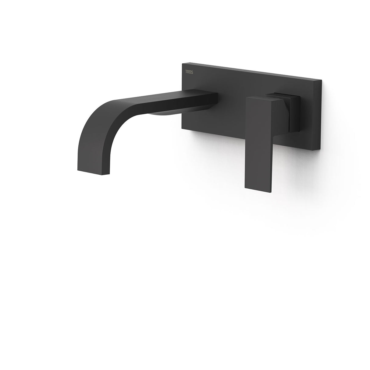 Baterie lavoar TRES Cuadro, Negru mat