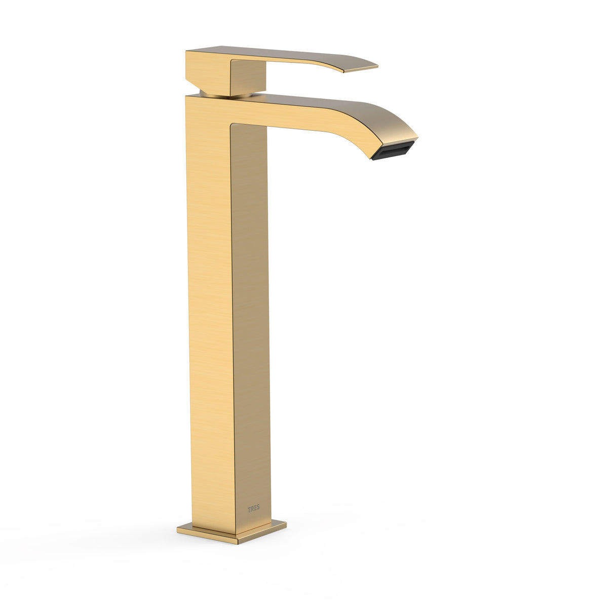 Baterie lavoar TRES Cuadro Auriu mat pe lavoar