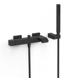 Baterie cu dus evident vana TRES Cuadro, Negru mat