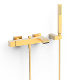 Baterie cu dus evident vana TRES Cuadro, Auriu mat