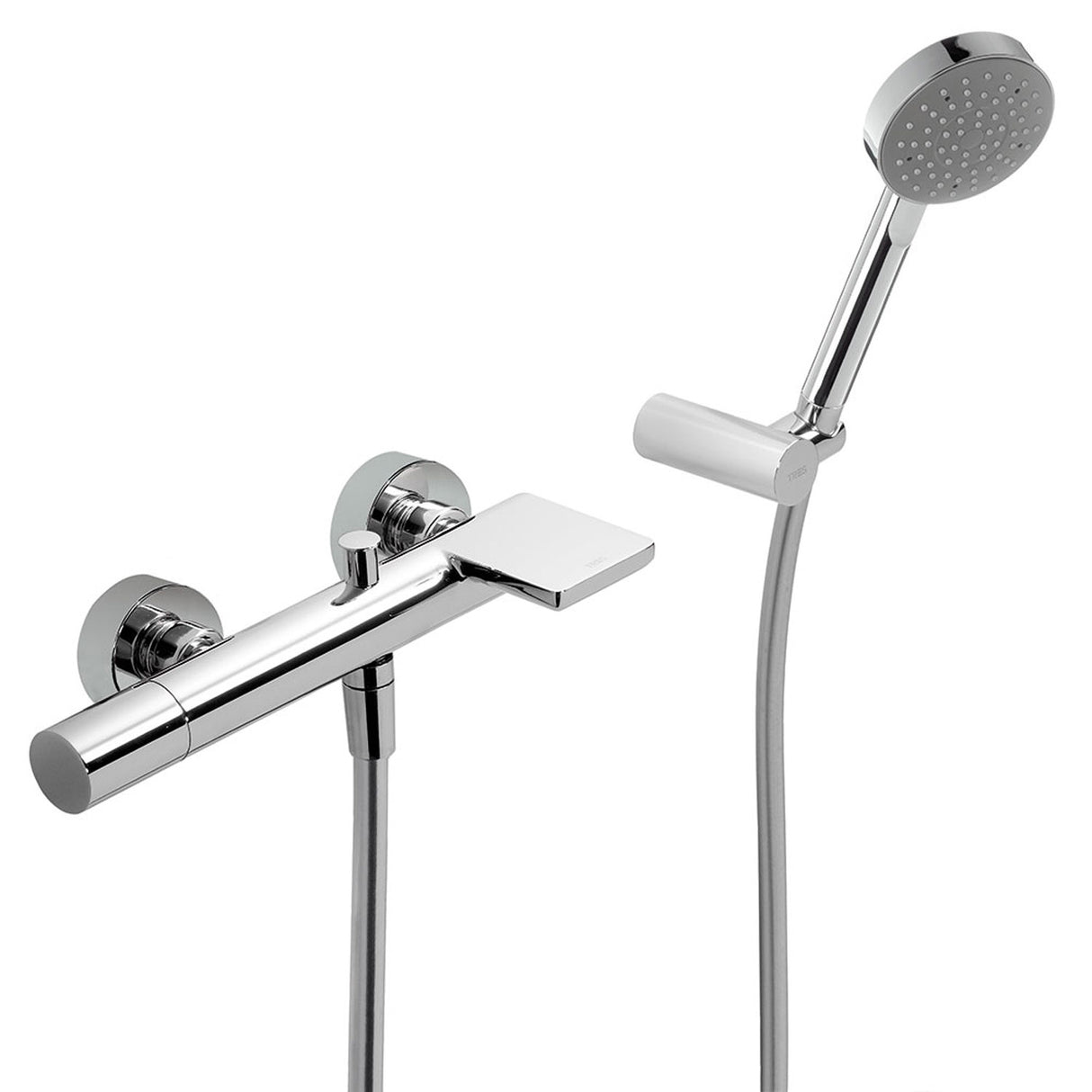 Baterie cada cu 2 iesiri TRES Max, Crom lucios