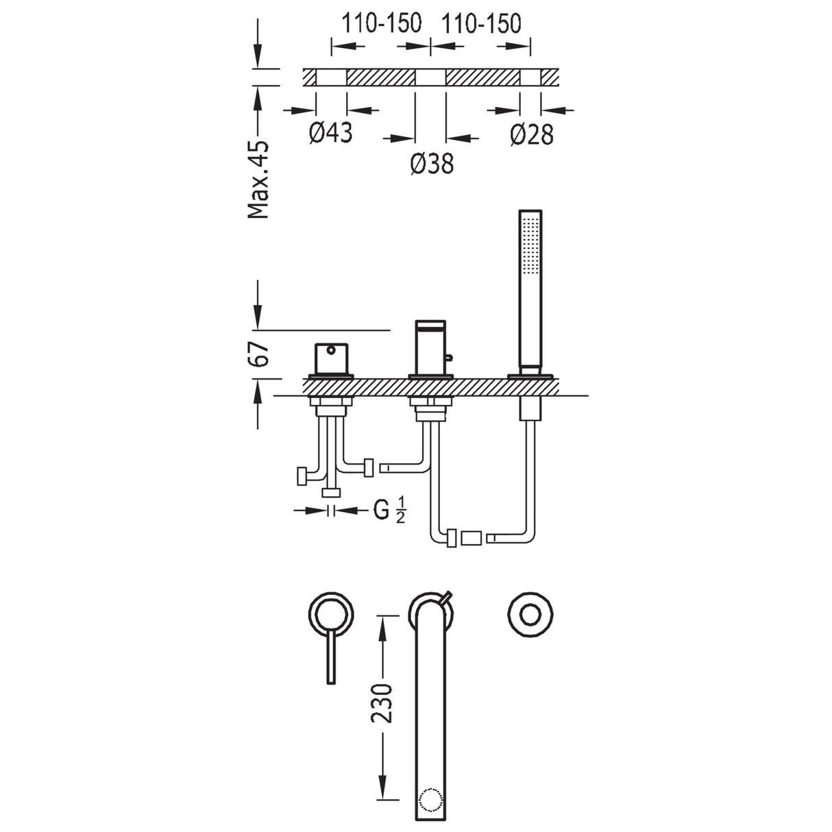 Baterie de cada , TRES Max, Crom lucios