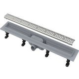 Canal De Scurgere Alca Apz10 Simple Cu Gratar Perforat, 750Mm, Otel Inoxidabil Mat