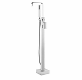 Baterie Cada Besco Freestanding Modern I Crom, Set Instalare In Pardoseala Inclus