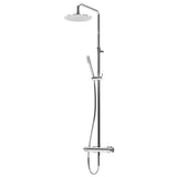 Coloana dus cu baterie fara termostat Bruma Leaf, crom, cap de dus 250 mm