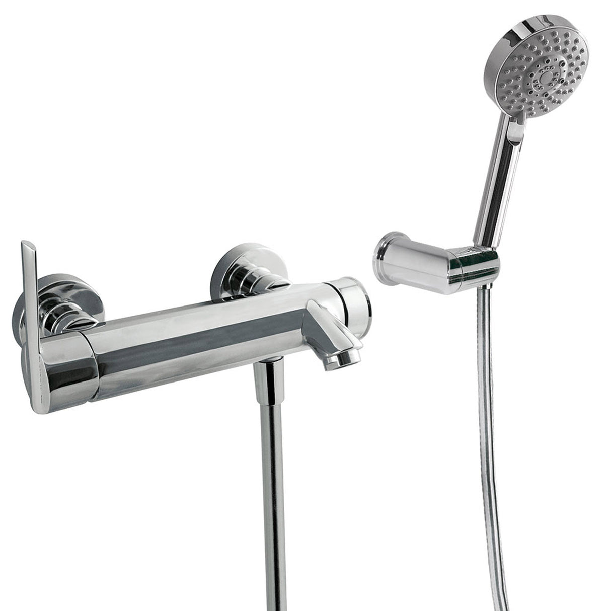 Sistem de dus aparent cu 2 iesiri ,TRES Lex-Alp, Crom lucios