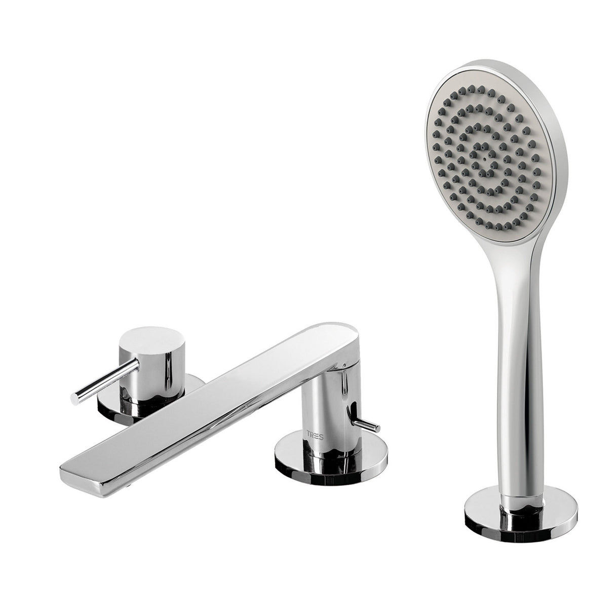 Baterie de cada cu 2 iesiri, TRES Lex-Alp, Crom lucios