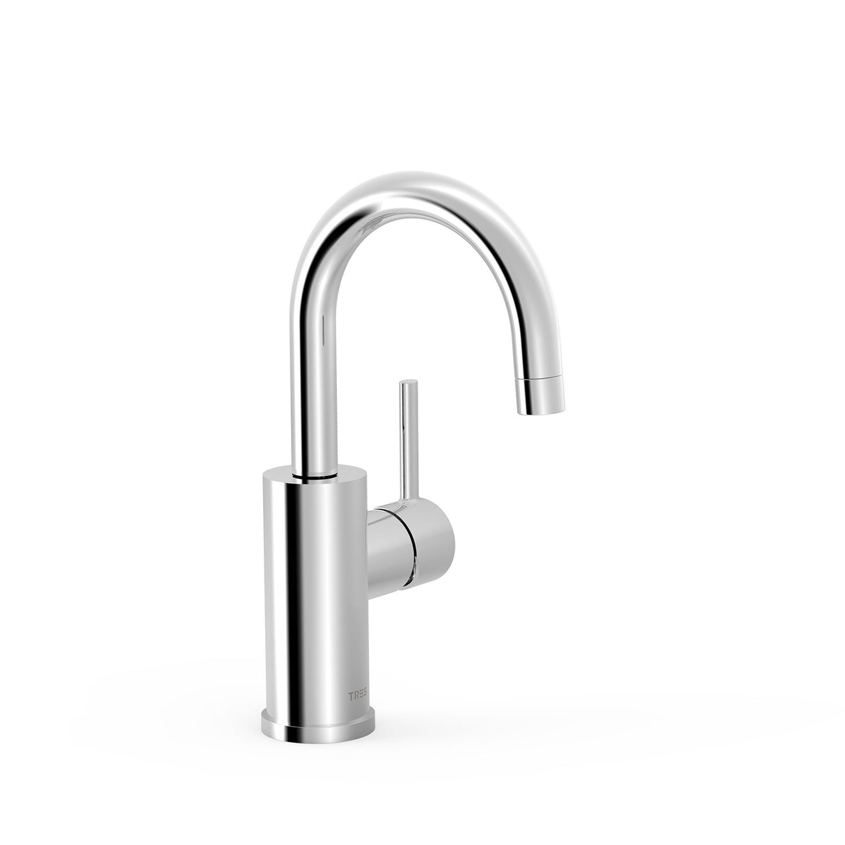 Baterie curbata pe lavoar , TRES Lex-Alp, Crom lucios