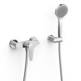 Sistem dus aparent, monocomanda, TRES Flat, Crom lucios