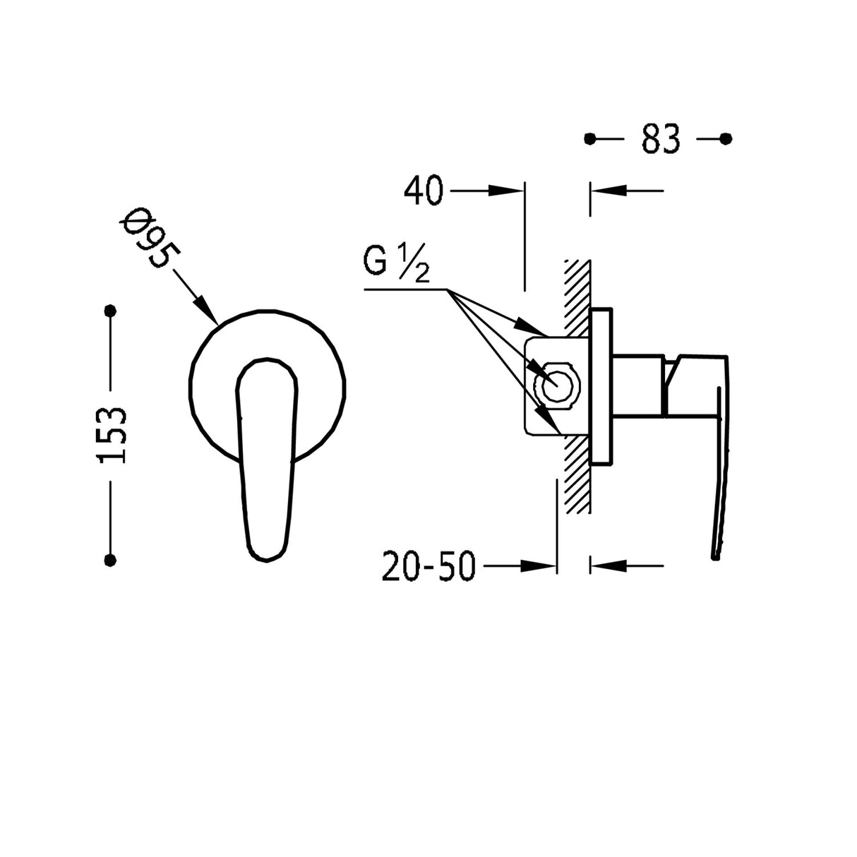 Baterie dus incastrata, TRES Flat, Crom lucios